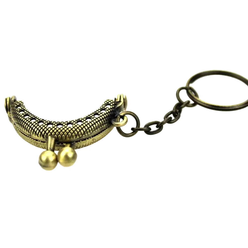 20 Pcs/Lot 4 CM Bronze/Silver/Golden/Gun Black Half Round Metal Purse Frame Kiss Clasp Lock With Key Ring Bag Accessories