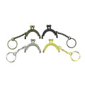 20 Pcs/Lot 4 CM Bronze/Silver/Golden/Gun Black Half Round Metal Purse Frame Kiss Clasp Lock With Key Ring Bag Accessories