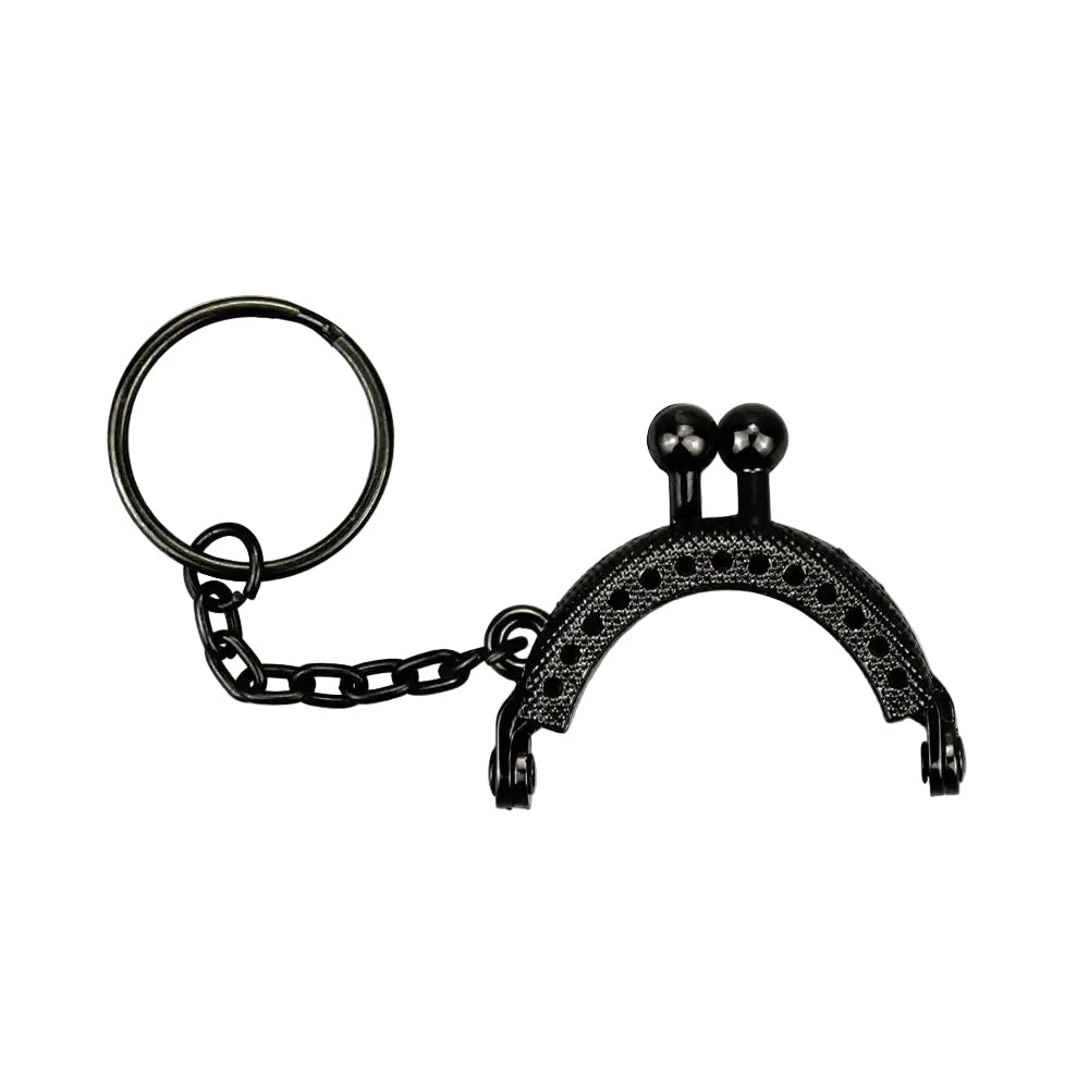 20 Pcs/Lot 4 CM Bronze/Silver/Golden/Gun Black Half Round Metal Purse Frame Kiss Clasp Lock With Key Ring Bag Accessories
