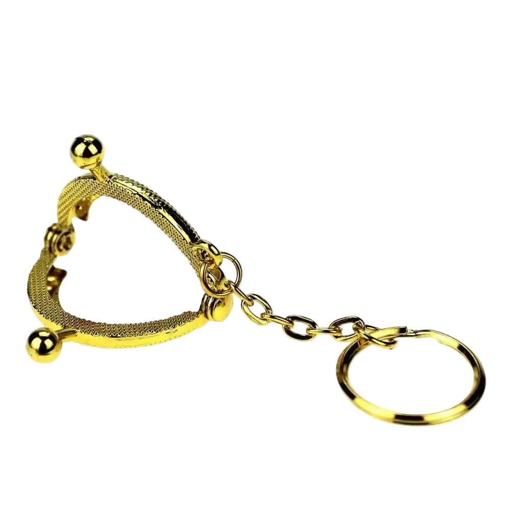 20 Pcs/Lot 4 CM Bronze/Silver/Golden/Gun Black Half Round Metal Purse Frame Kiss Clasp Lock With Key Ring Bag Accessories