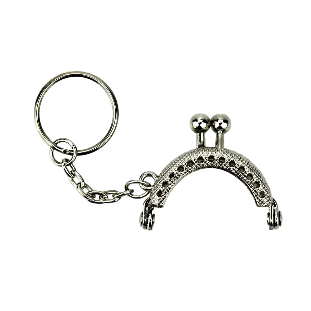 20 Pcs/Lot 4 CM Bronze/Silver/Golden/Gun Black Half Round Metal Purse Frame Kiss Clasp Lock With Key Ring Bag Accessories