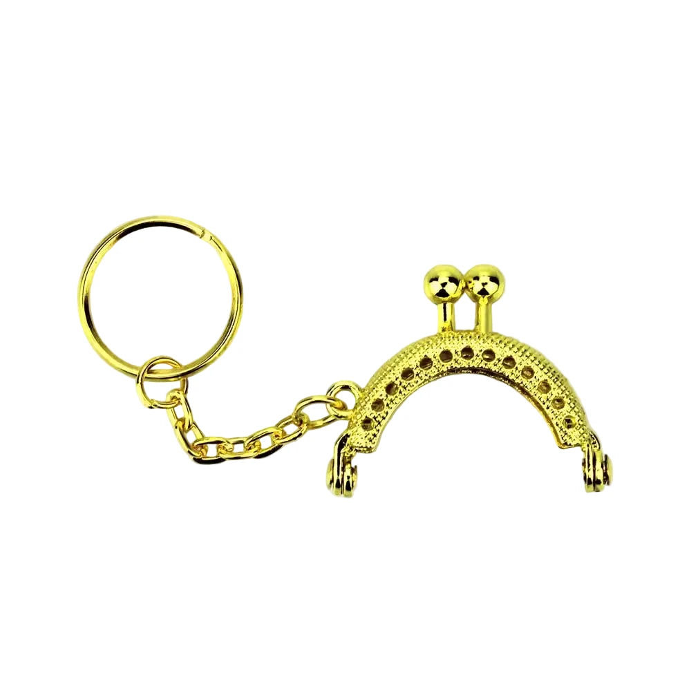 20 Pcs/Lot 4 CM Bronze/Silver/Golden/Gun Black Half Round Metal Purse Frame Kiss Clasp Lock With Key Ring Bag Accessories