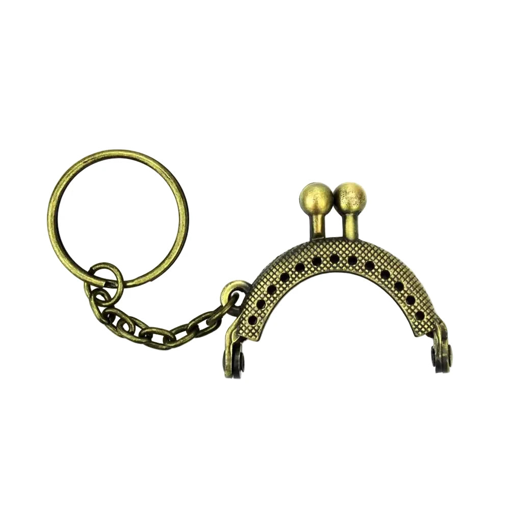 20 Pcs/Lot 4 CM Bronze/Silver/Golden/Gun Black Half Round Metal Purse Frame Kiss Clasp Lock With Key Ring Bag Accessories