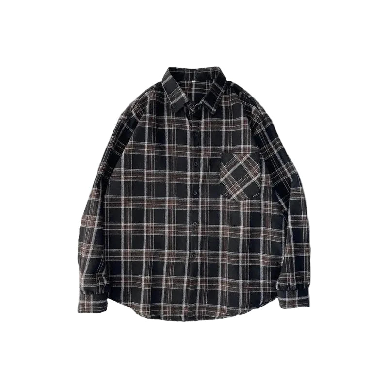 Nouveauté : Chemise à carreaux vintage pour femme,  style décontracté et polyvalent.