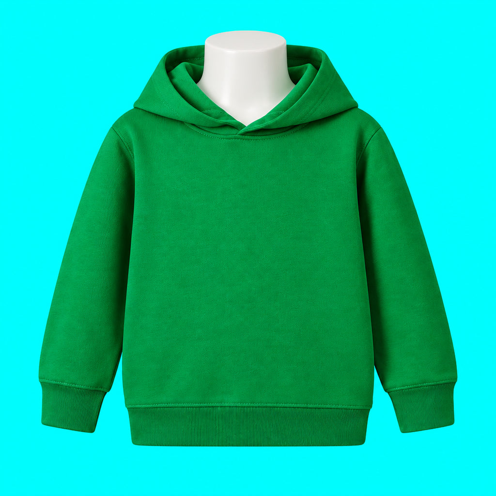 Sweat-shirt à capuche uni pour enfants (garçons et filles) en pur coton – Nouveauté printemps-automne
