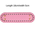 5x18cm/12x25cm PU Bag Bottom with 4 Rivets Oval Bag Bottom Wear-resistant Strong Durable Bag Bottom for Crochet Knitting Handbag