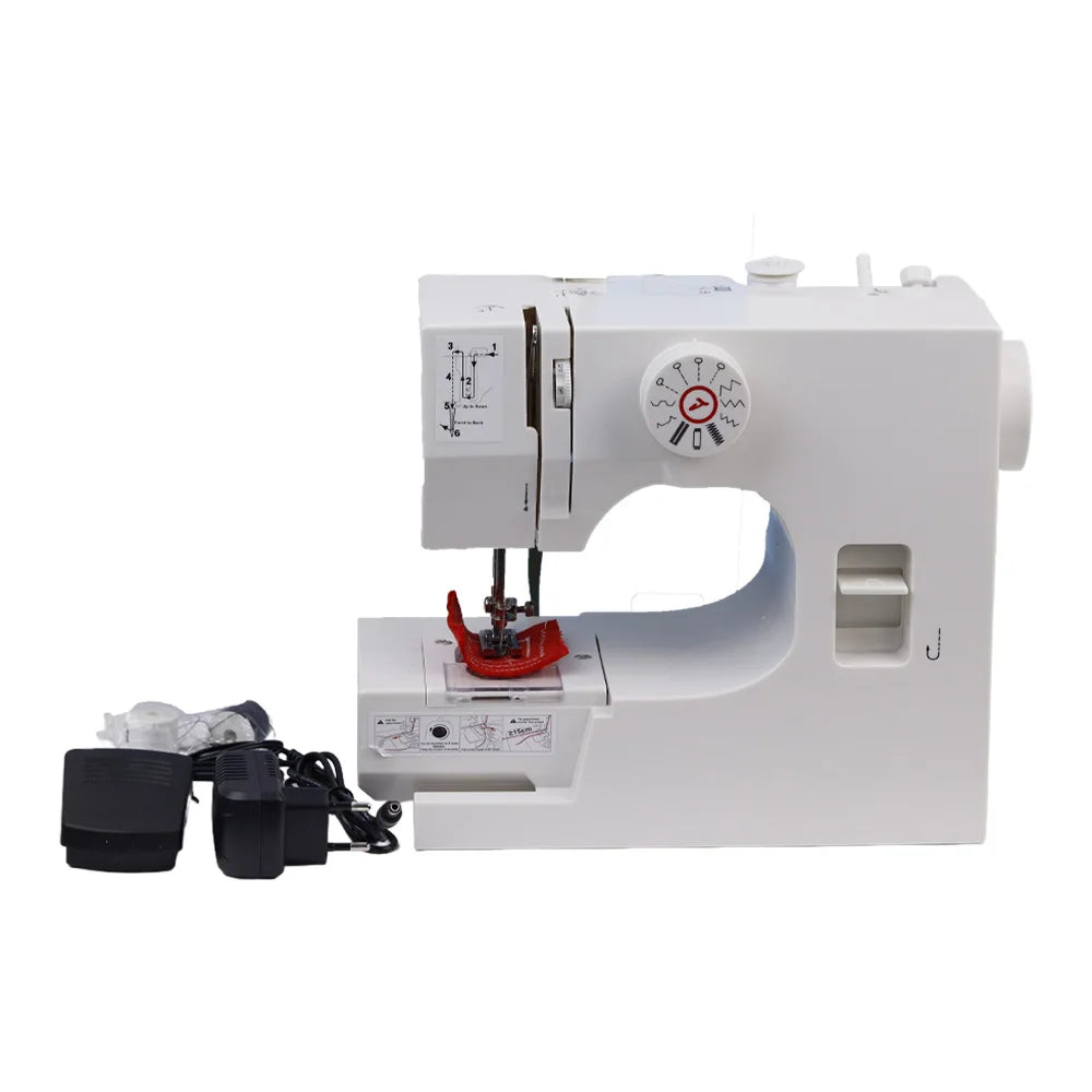 Mini-machine à coudre électrique de table SM-825, multifonction, portable et à commande au pied, pour usage domestique (point noué).