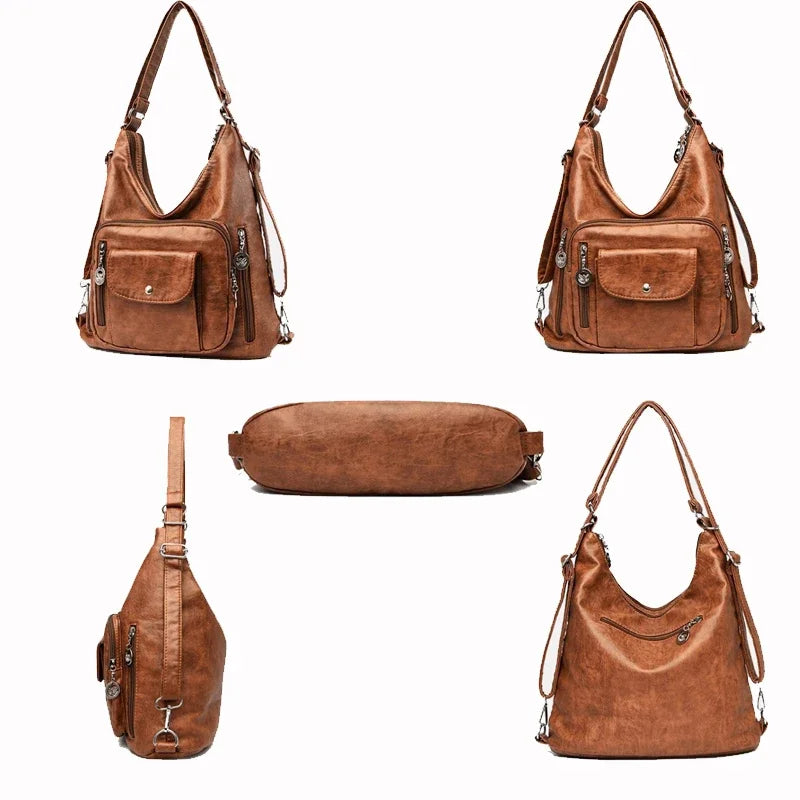 Sac à dos de luxe en cuir pour femme – Idéal pour les cours, les voyages et le quotidien