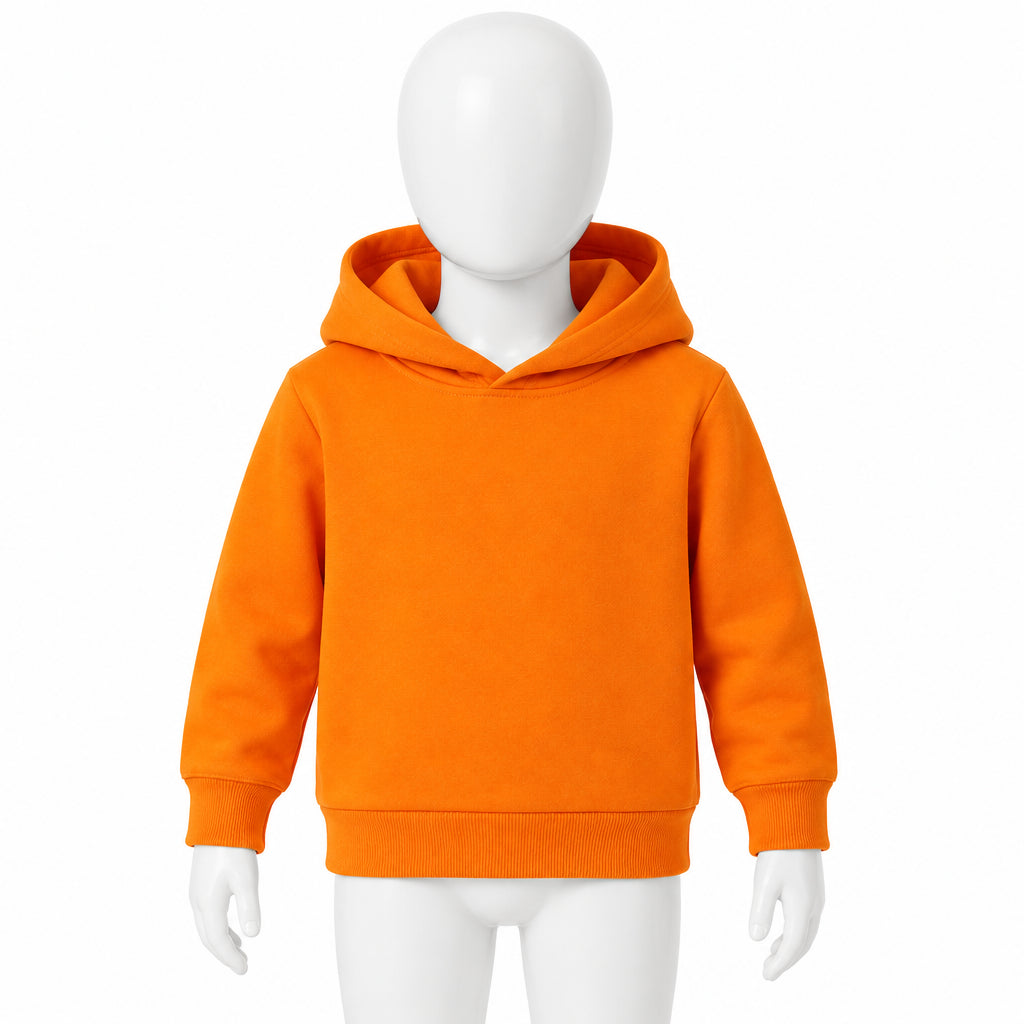 Sweat-shirt à capuche uni pour enfants (garçons et filles) en pur coton – Nouveauté printemps-automne