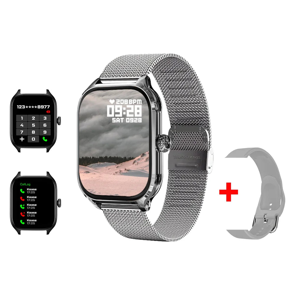 Nouvelle montre connectée LAXASFIT H9 Pro Max : appels via le cadran, suivi des calories, surveillance de la fréquence cardiaque et de l'oxygénation (SpO2), Bluetooth.