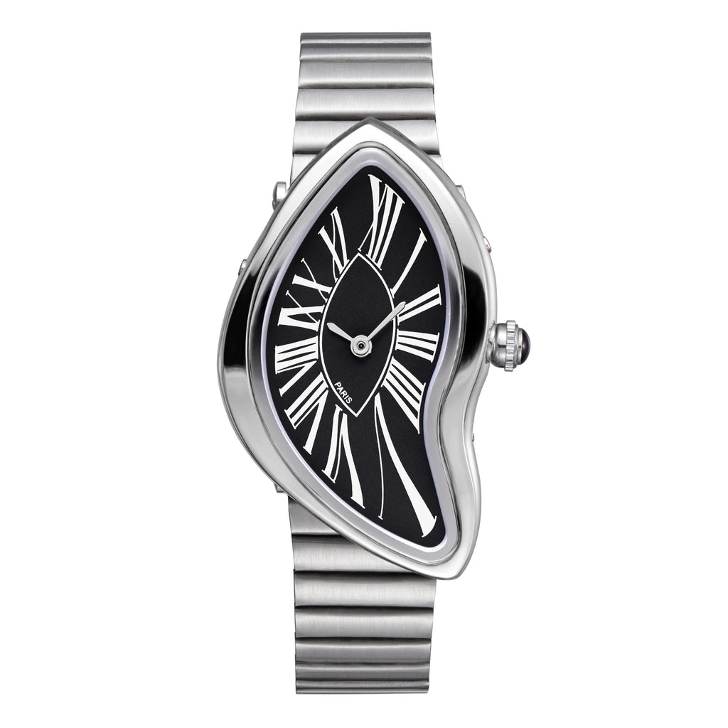 Montres pour couples (hommes et femmes) – Style rétro, mouvement à quartz, boîtier en acier inoxydable (coloris or ou argent)