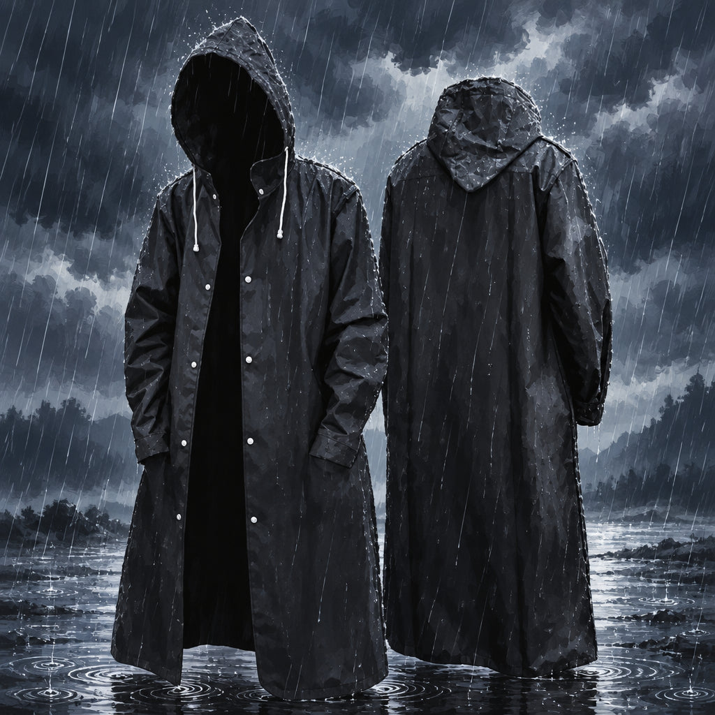 Imperméables portables jetables en EVA pour adultes – Ponchos de pluie réutilisables avec capuche – Légers et adaptés aux activités de plein air (moto, vélo, randonnée)