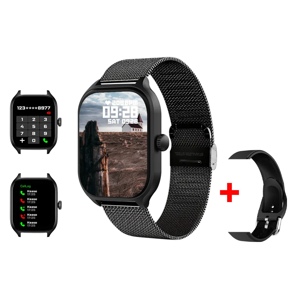 Nouvelle montre connectée LAXASFIT H9 Pro Max : appels via le cadran, suivi des calories, surveillance de la fréquence cardiaque et de l'oxygénation (SpO2), Bluetooth.