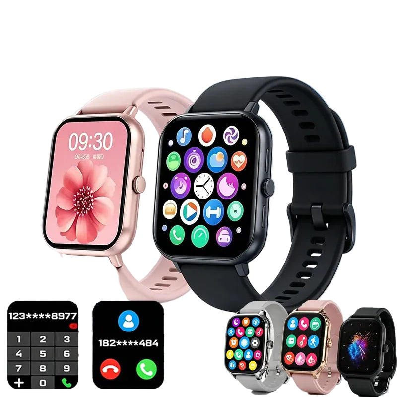 Montre connectée de sport Lenovo (écran 1,83 po) – Étanche, suivi fitness, appels sans fil, suivi de santé – Compatible iOS et Android (hommes/femmes)