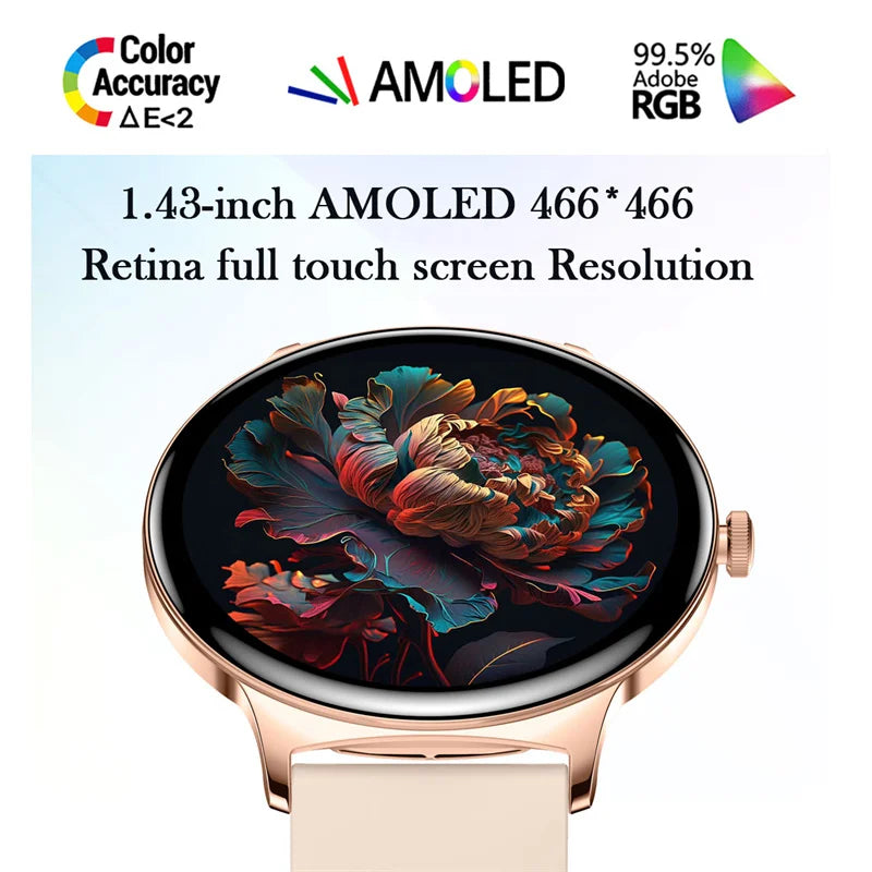 Nouvelle montre connectée pour femme 2026 – Ultra-fine (7,9 mm), suivi de la santé, écran « Always-On », plus de 100 modes sportifs et appels Bluetooth.