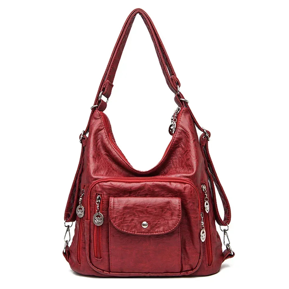 Sac à dos de luxe en cuir pour femme – Idéal pour les cours, les voyages et le quotidien