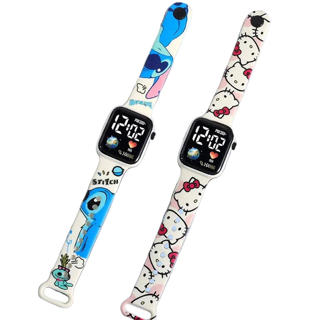 Nouveau point enfants montres filles Reloj Inteligente Para Niños Niña Reloj Hello Kitty montre numérique femmes Relógio Infantil