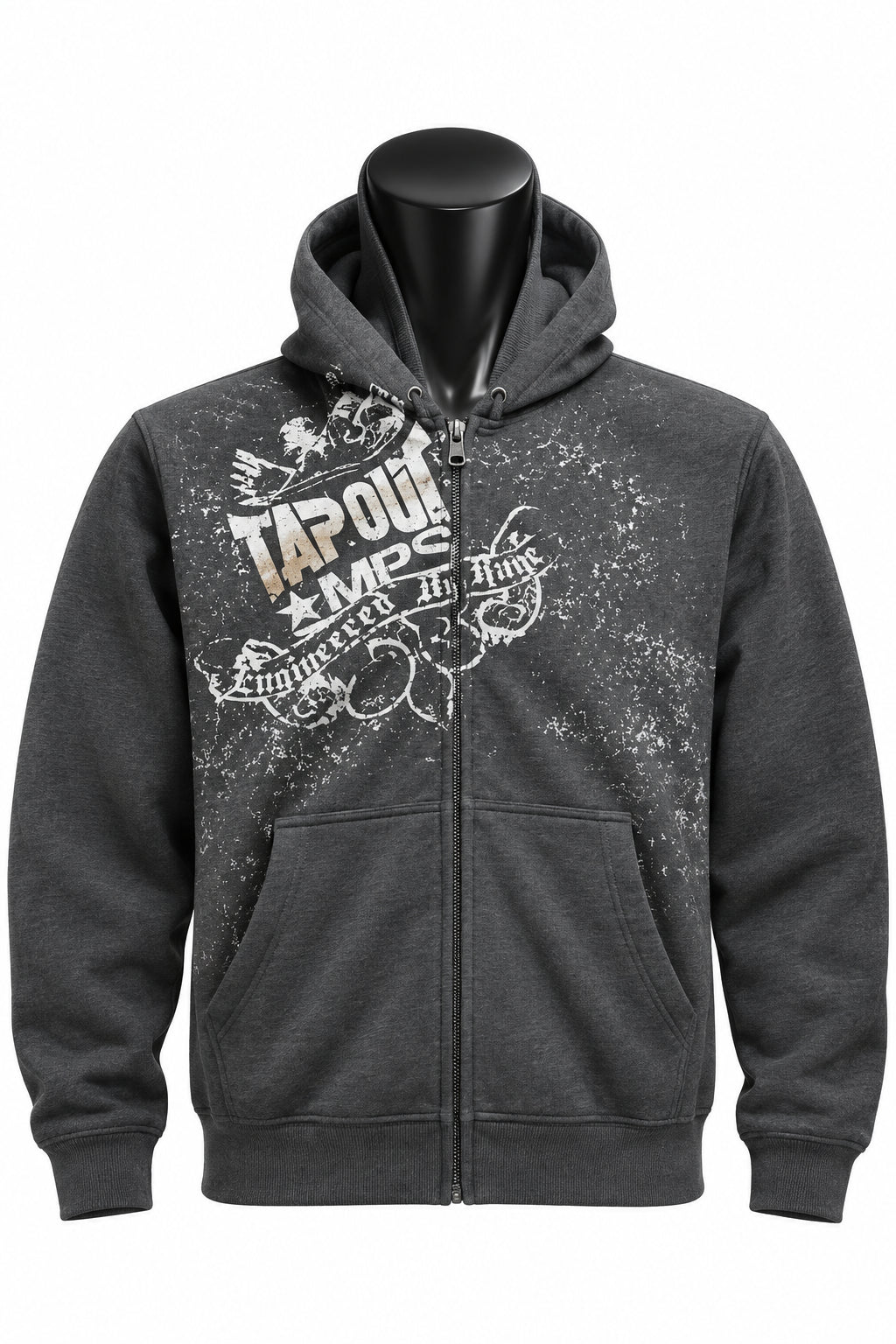 Sweat à capuche zippé et matelassé pour femme, arborant un style « Polar Fashion » américain tendance coupe ample et décontractée aux influences streetwear, hip-hop et punk — idéal pour un look unisexe ou assorti en couple.