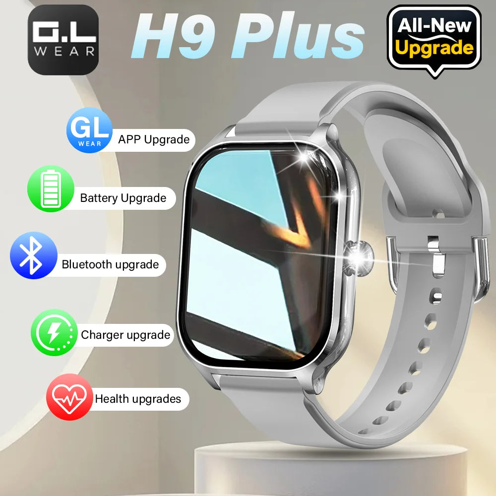 Nouvelle montre connectée LAXASFIT H9 Pro Max : appels via le cadran, suivi des calories, surveillance de la fréquence cardiaque et de l'oxygénation (SpO2), Bluetooth.