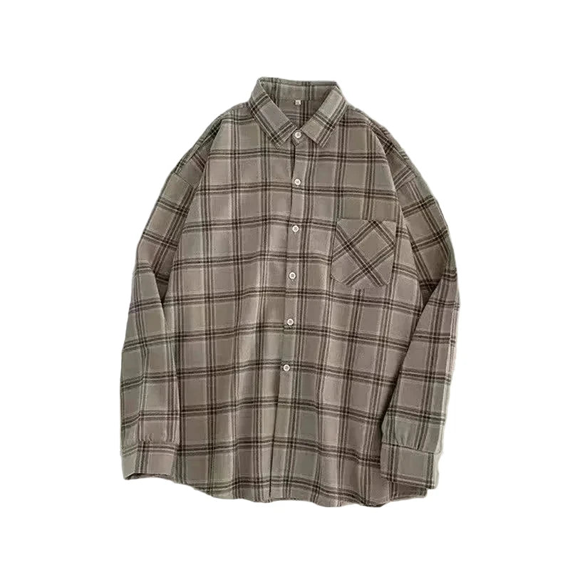 Nouveauté : Chemise à carreaux vintage pour femme,  style décontracté et polyvalent.