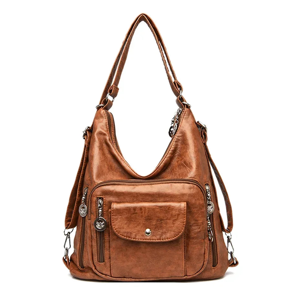 Sac à dos de luxe en cuir pour femme – Idéal pour les cours, les voyages et le quotidien
