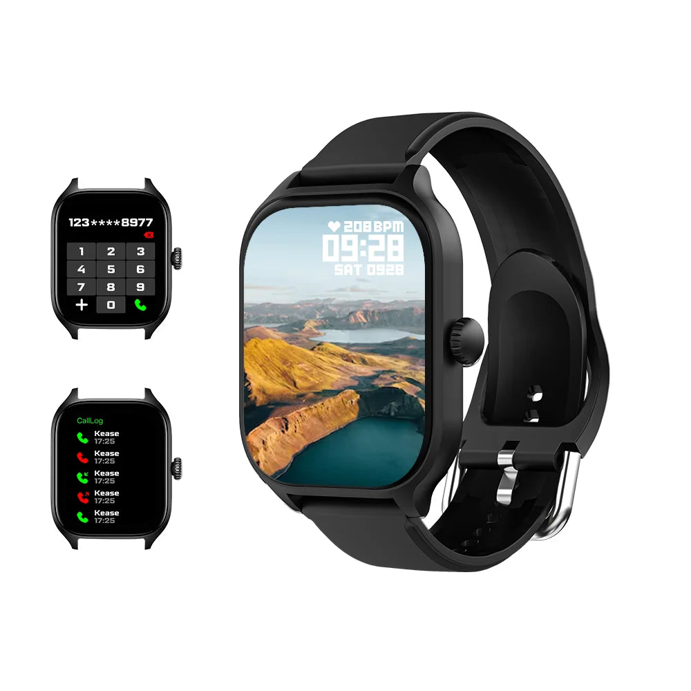 Nouvelle montre connectée LAXASFIT H9 Pro Max : appels via le cadran, suivi des calories, surveillance de la fréquence cardiaque et de l'oxygénation (SpO2), Bluetooth.