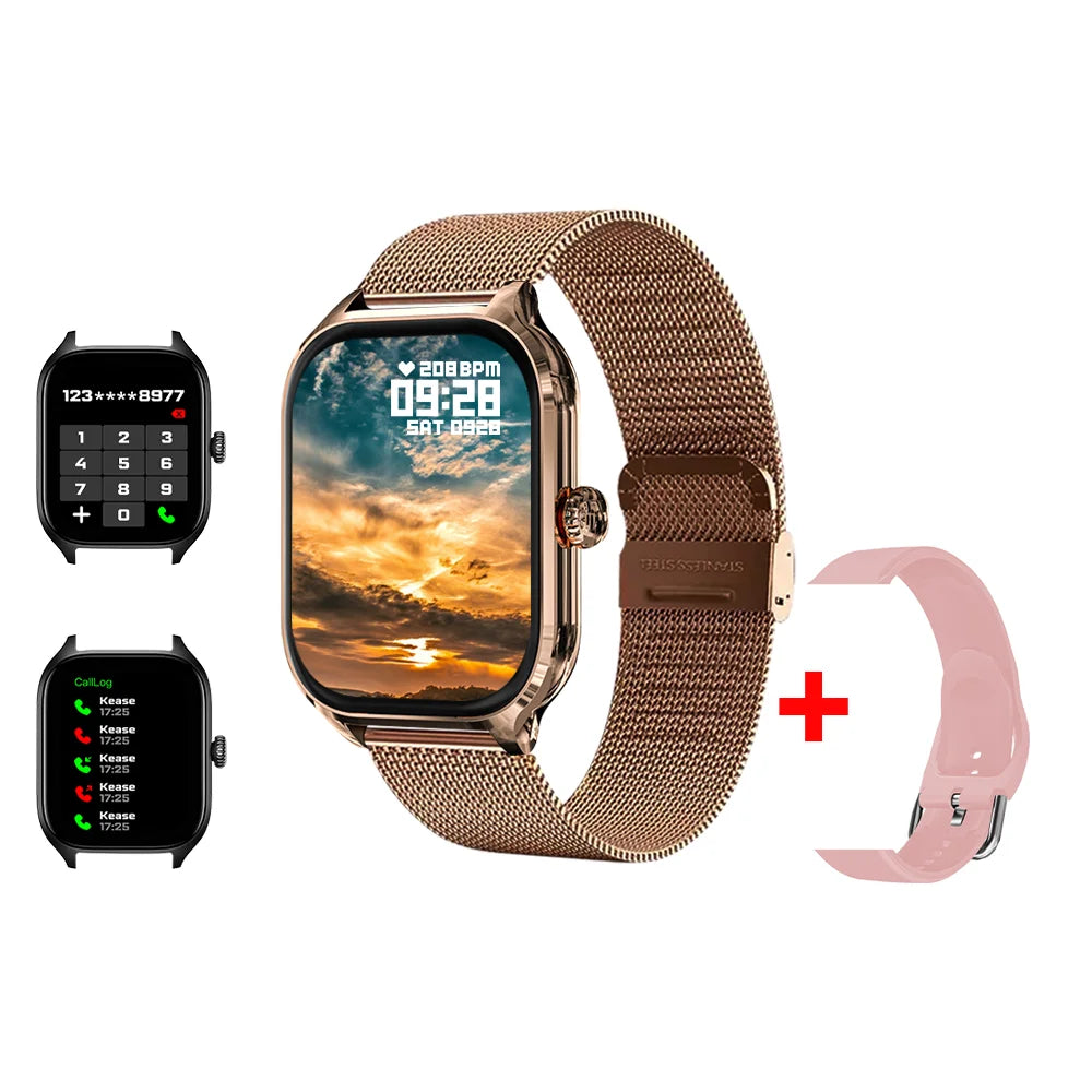 Nouvelle montre connectée LAXASFIT H9 Pro Max : appels via le cadran, suivi des calories, surveillance de la fréquence cardiaque et de l'oxygénation (SpO2), Bluetooth.