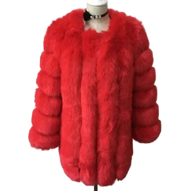 Veste courte et élégante en fausse fourrure pour femme (automne) : couleur unie, coupe oversize, manches longues bouffantes ; un modèle coupe-vent, léger et chaud, idéal pour les trajets quotidiens, les promenades en ville et les rendez-vous au café.