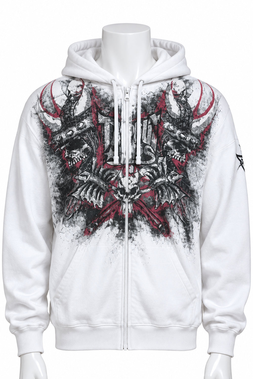 Sweat à capuche zippé et matelassé pour femme, arborant un style « Polar Fashion » américain tendance coupe ample et décontractée aux influences streetwear, hip-hop et punk — idéal pour un look unisexe ou assorti en couple.