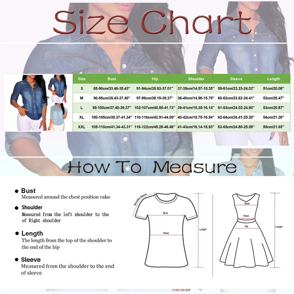 Chemises en jean décontractées et amples pour femmes – Style vintage, coupe oversize – Hauts tendance pour jeunes femmes (été/automne)