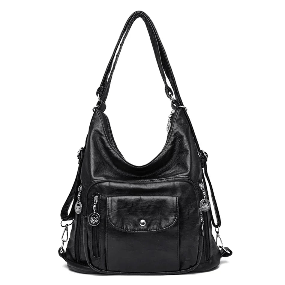 Sac à dos de luxe en cuir pour femme – Idéal pour les cours, les voyages et le quotidien